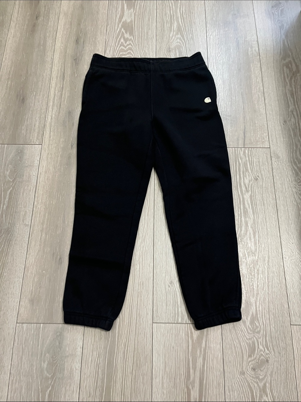 Carhartt Women’s Black Fleece Joggers with Small Logo